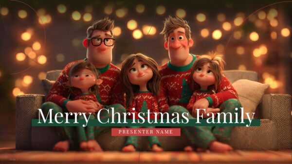 Merry Christmas Family Gathering Presentation Template
