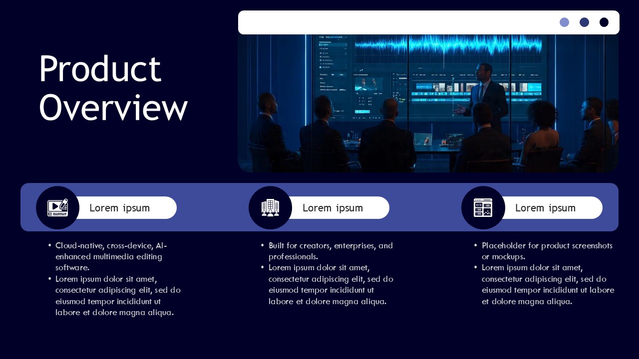 Multimedia Software Pitch Deck PPT Presentation Template