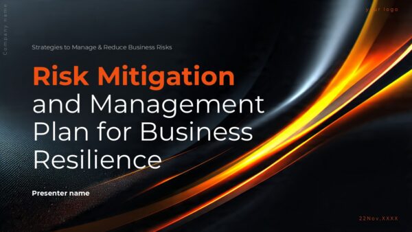 Risk Mitigation and Management Plan for Business Resilience PPT Template