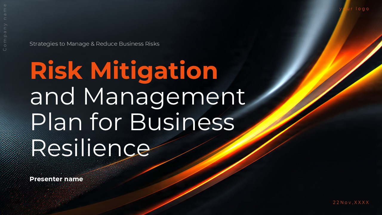 Risk Mitigation and Management Plan for Business Resilience PPT Template