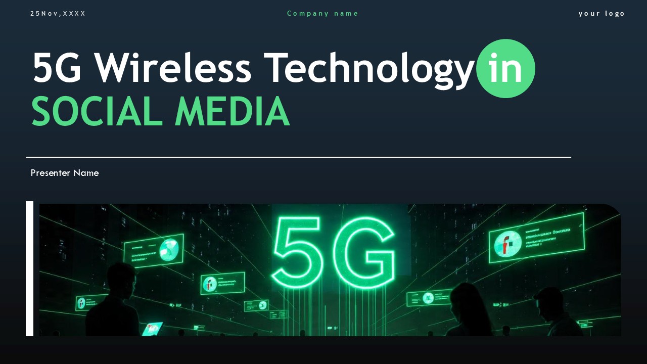 5G Wireless Technology in Social Media PPT Presentation Template