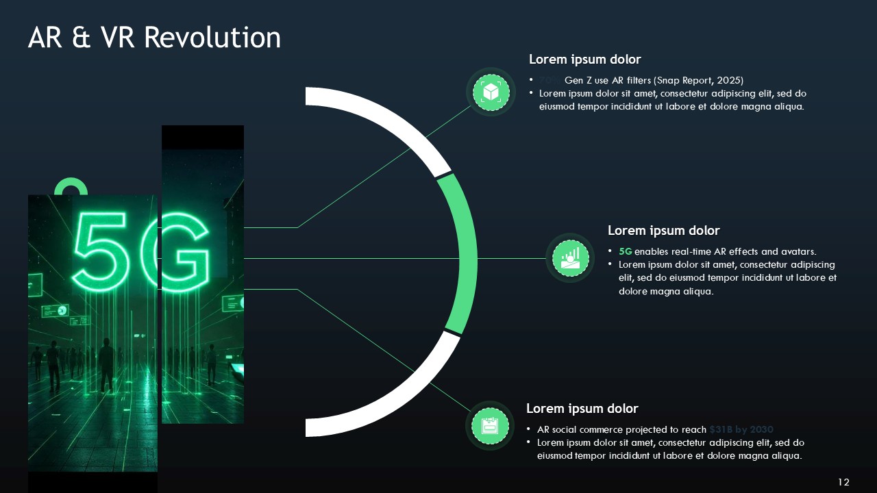 5G Wireless Technology in Social Media PPT Presentation Template