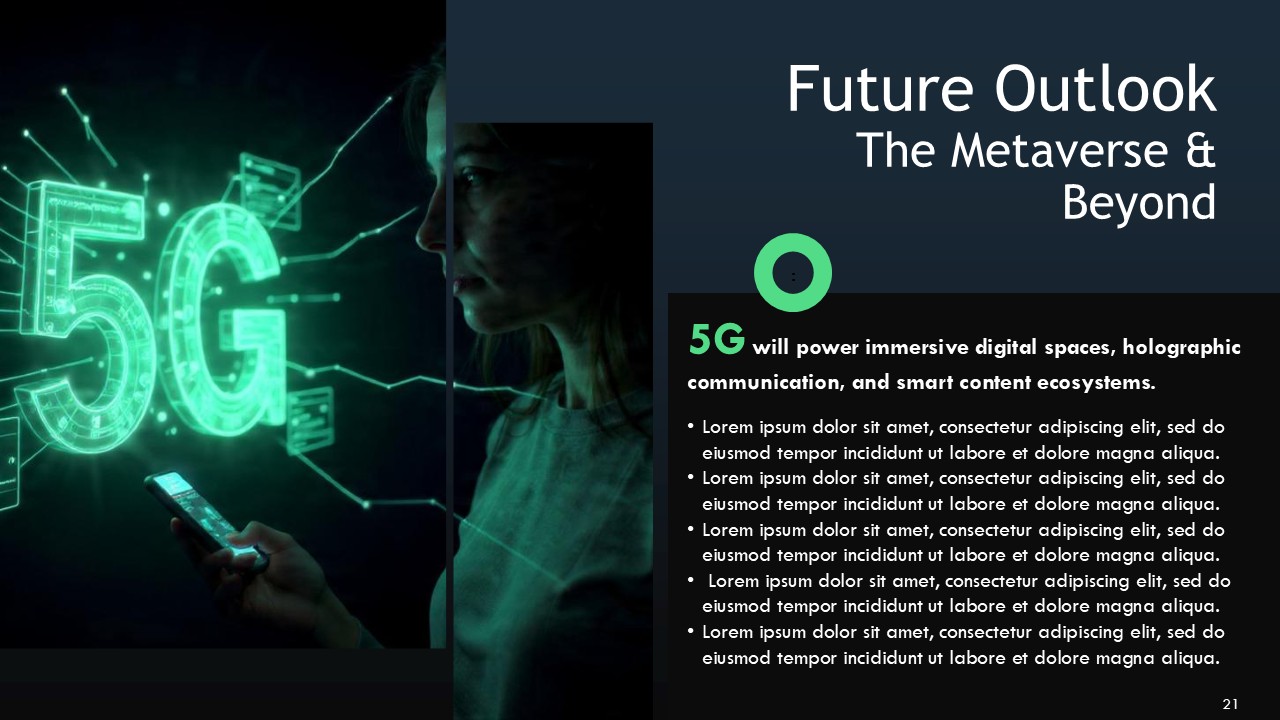 5G Wireless Technology in Social Media PPT Presentation Template