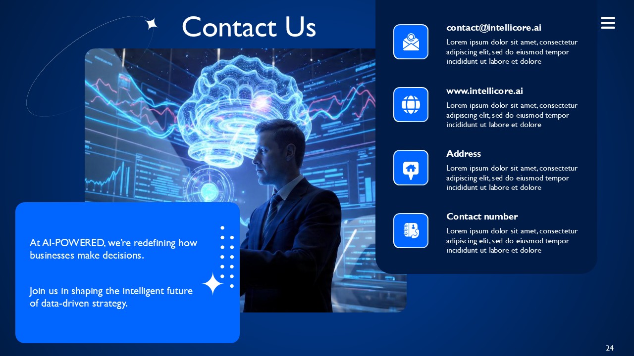 AI Powered Business Intelligence SaaS Platform PPT Presentation Template
