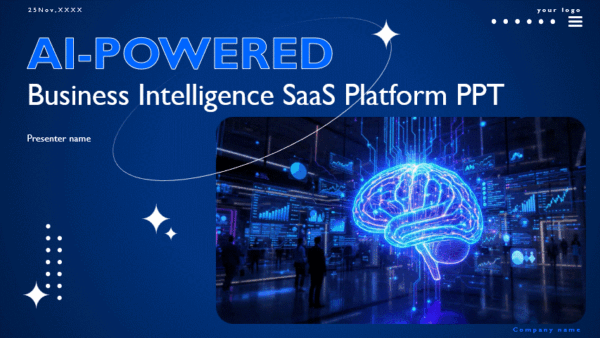 AI Powered Business Intelligence SaaS Platform PPT Presentation Template