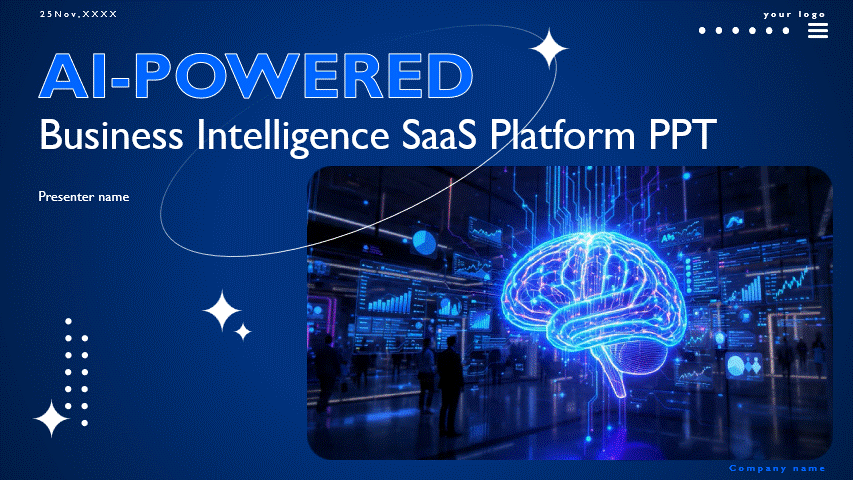 AI Powered Business Intelligence SaaS Platform PPT Presentation Template
