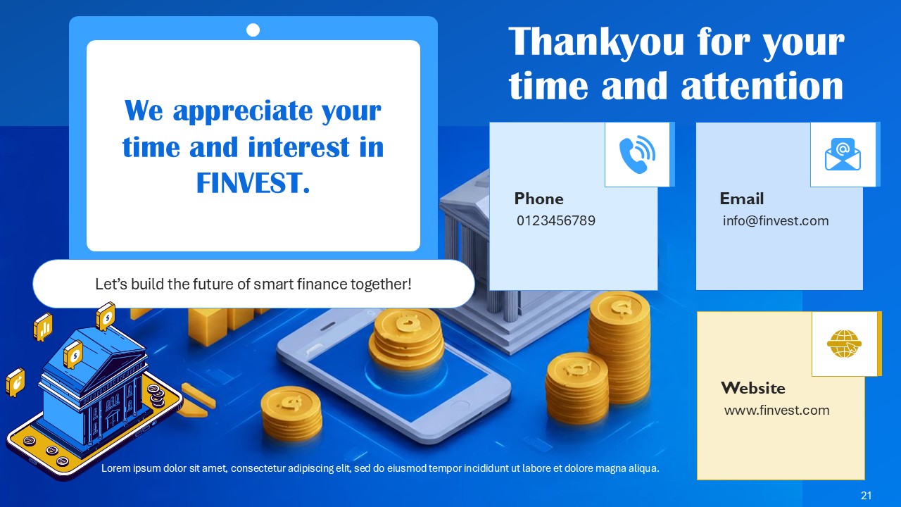 Finvest Millennial Finance and Smart Money Management PPT Presentation Template