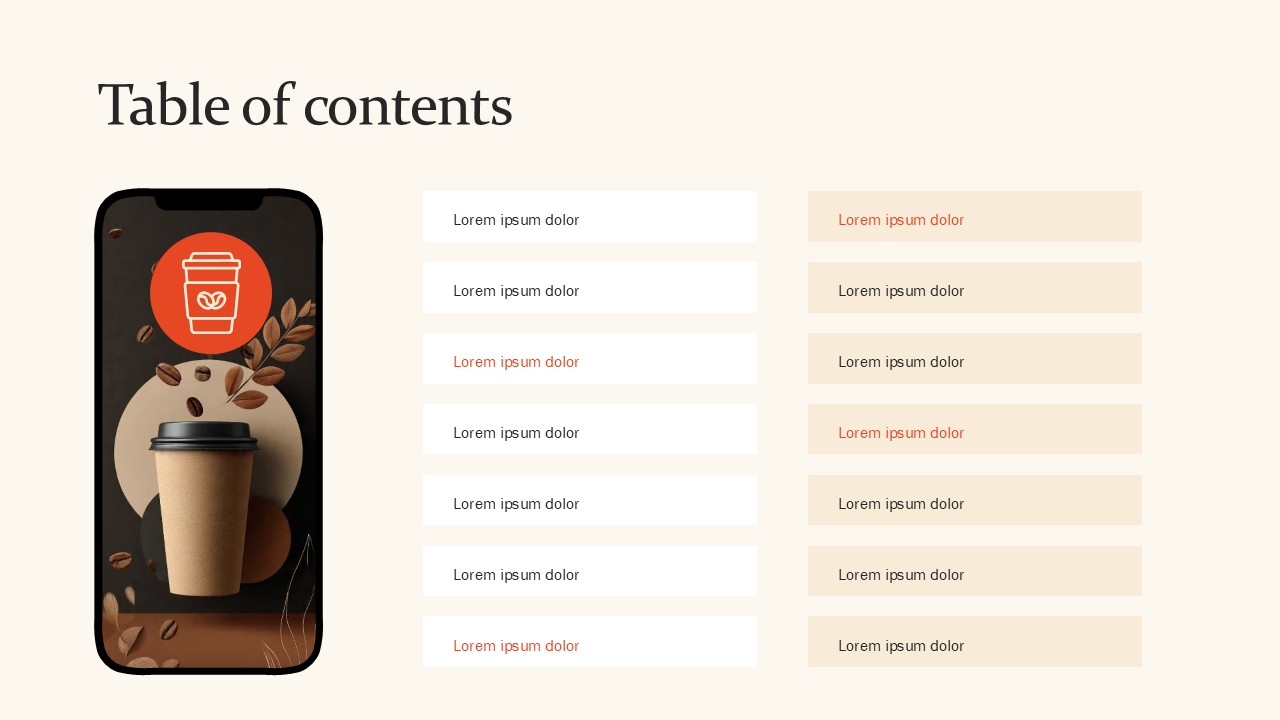 Free Coffee Business Template PowerPoint Presentation