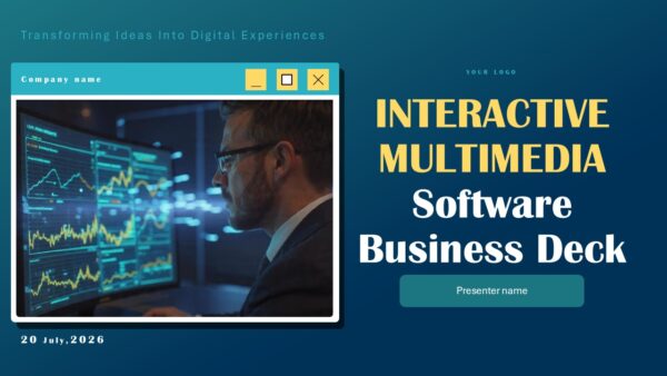 Interactive Multimedia Software Business Deck PPT Presentation Template