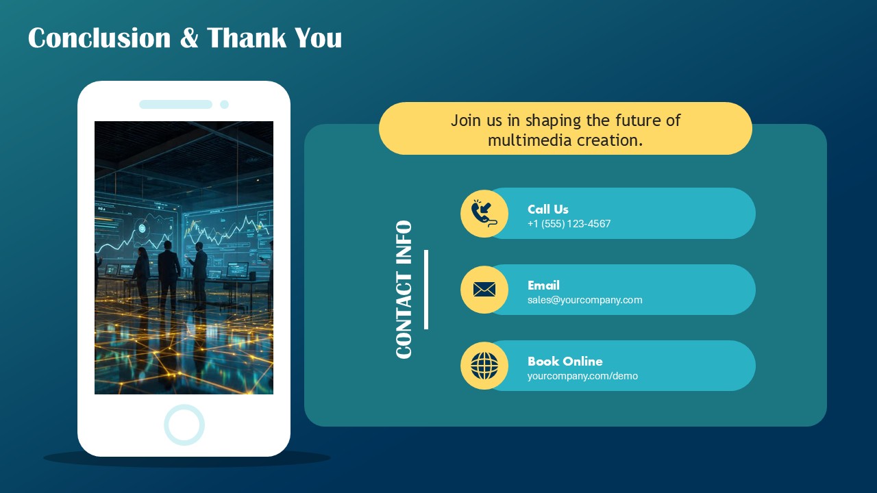 Interactive Multimedia Software Business Deck PPT Presentation Template