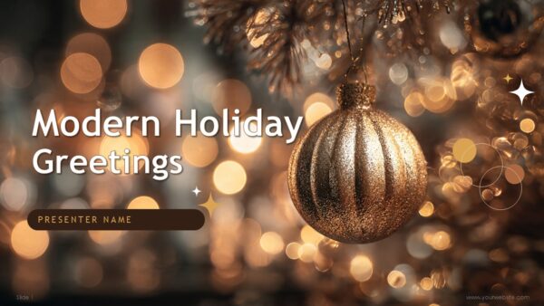 Modern Holiday Greetings Free Presentation Template