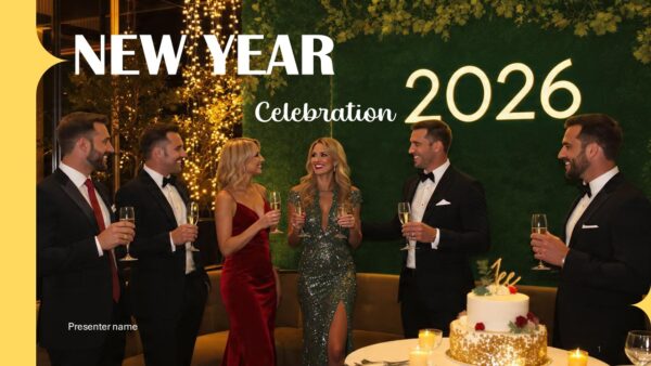 New Year Celebration office 2026 Free PowerPoint Presentation