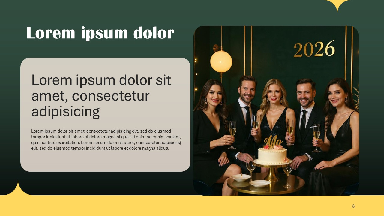 New Year Celebration office 2026 Free PowerPoint Presentation