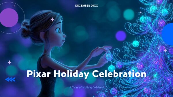 Pixar Holiday Christmas Celebration PowerPoint Template
