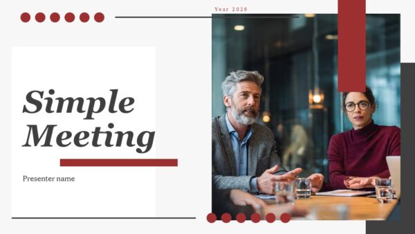 Free Simple Meeting PowerPoint Presentation