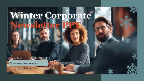 Free Winter Corporate Newsletter PPT PowerPoint Presentation