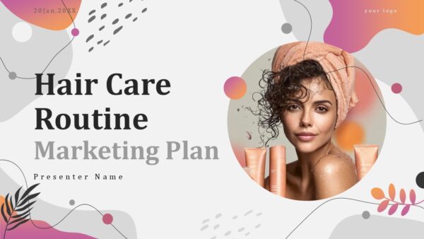 Hair Care Routine Marketing Plan PPT Presentation Template