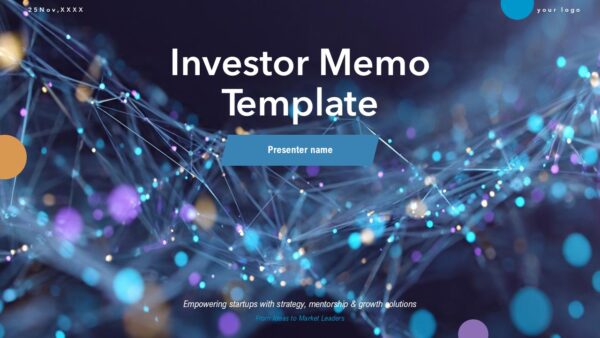 Investor Memo Pitch Deck PPT Presentation Template
