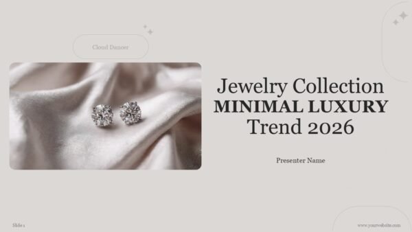 Cloud Dancer Jewelry Collection  Minimal Luxury Trend 2026 PPT
