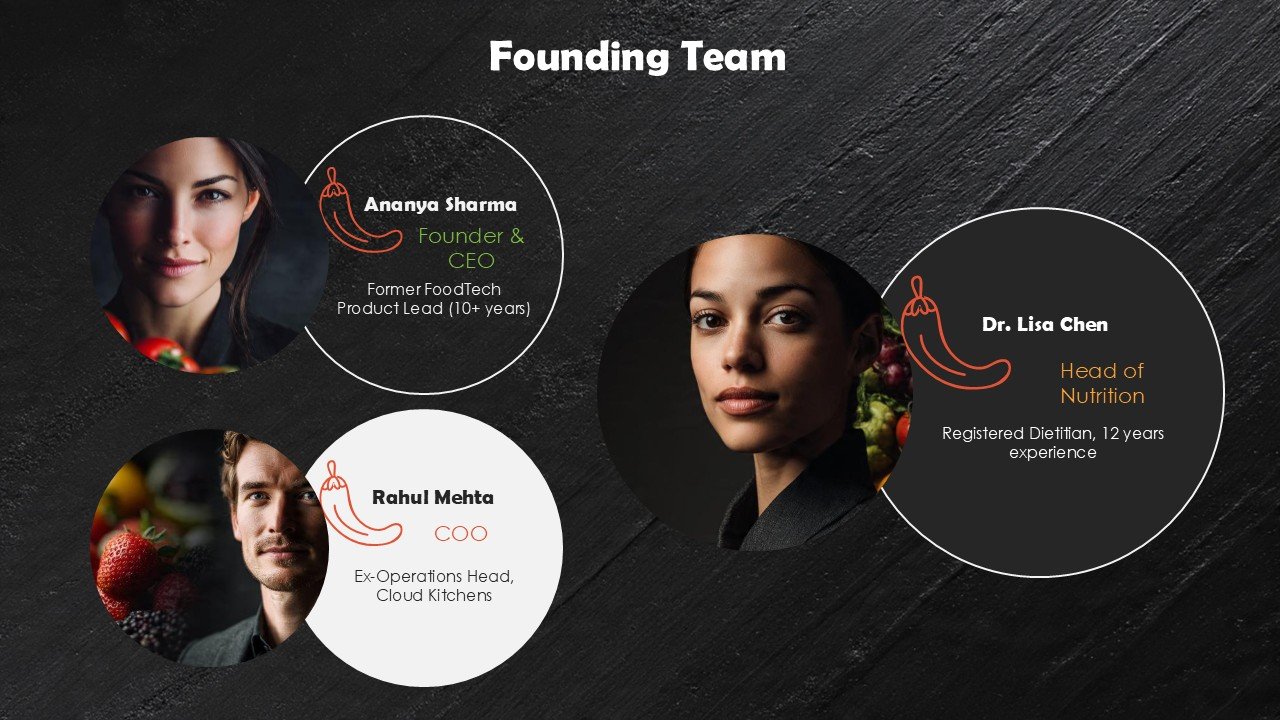 Food Business Startup Pitch Deck PPT Presentation Template