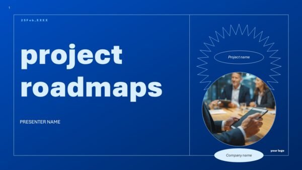 Project Roadmaps Minimal PPT Presentation Template