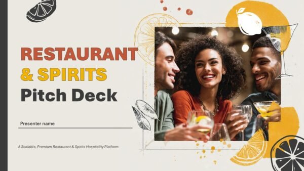 Restaurant and Spirits Pitch Deck PPT Presentation Template