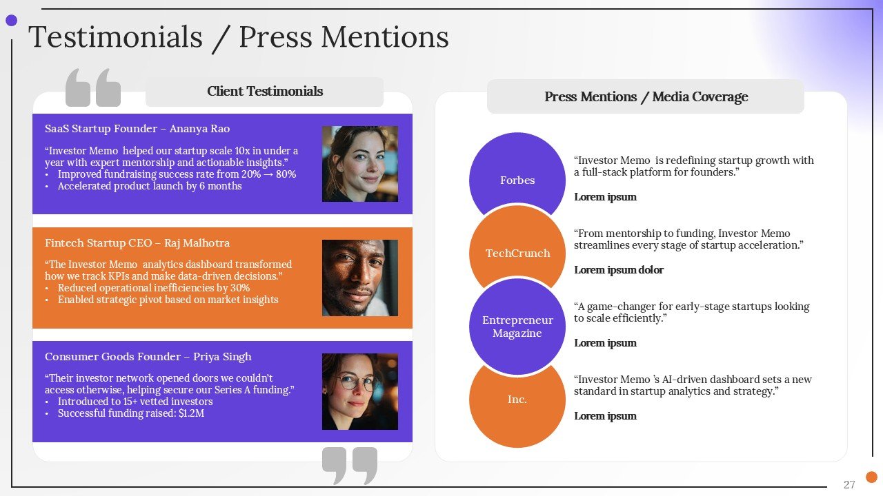 Corporate Strategy Investor Pitch PPT Presentation Template