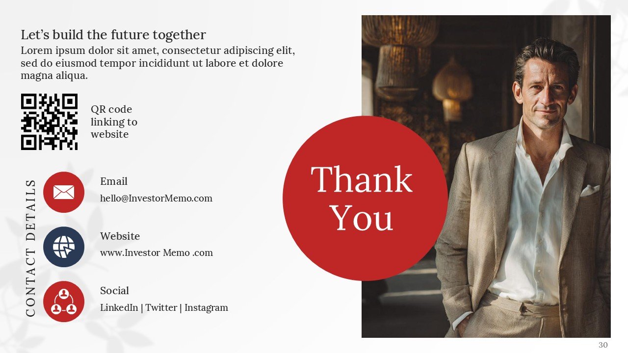 Professional Executive Investor Pitch Deck PPT Presentation Template