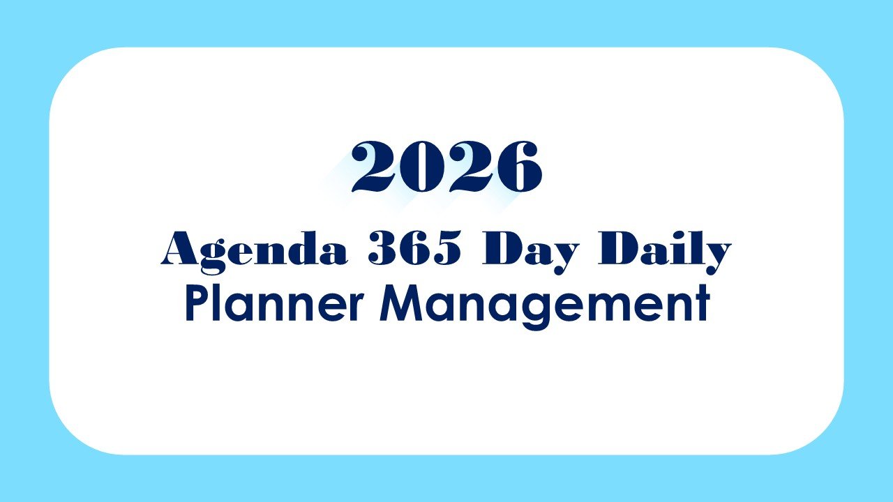 2026 Agenda 365 Day Daily Planner Management PowerPoint Infographics