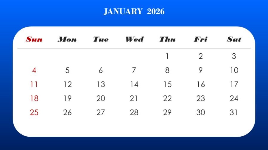 2026 Monthly Calendar Template PPT PowerPoint Infographics | SlidesBrain