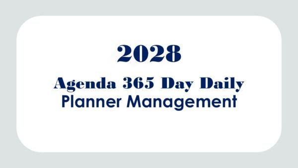 2028 Agenda 365 Day Daily Planner Management PowerPoint Infographics