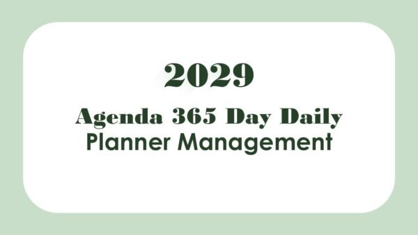 2029 Agenda 365 Day Daily Planner Management PowerPoint Infographics