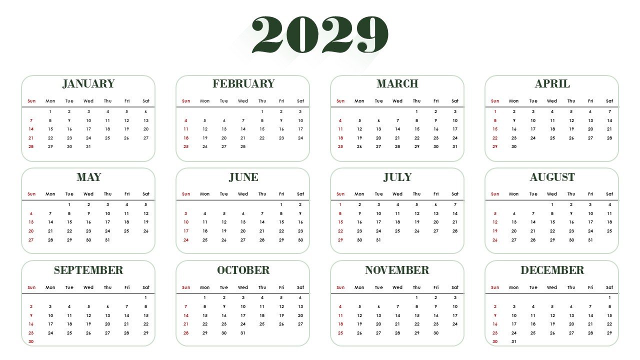 2029 Agenda 365 Day Daily Planner Management PowerPoint Infographics