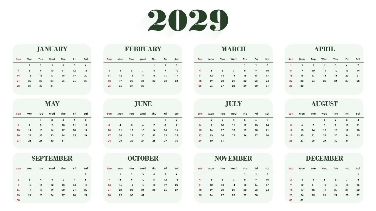 2029 Agenda 365 Day Daily Planner Management PowerPoint Infographics