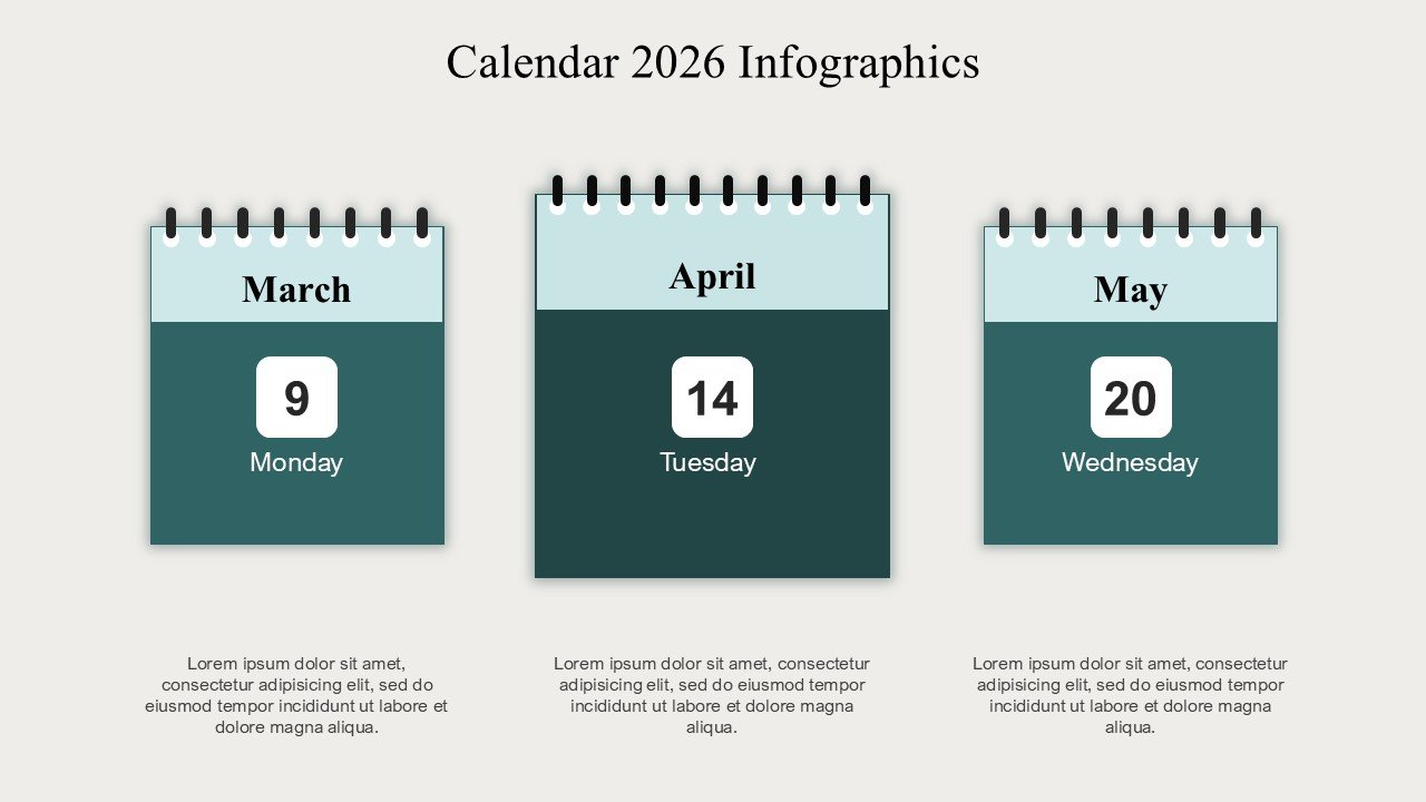 Calendar 2026 Strategic Event Planning PowerPoint Infographics
