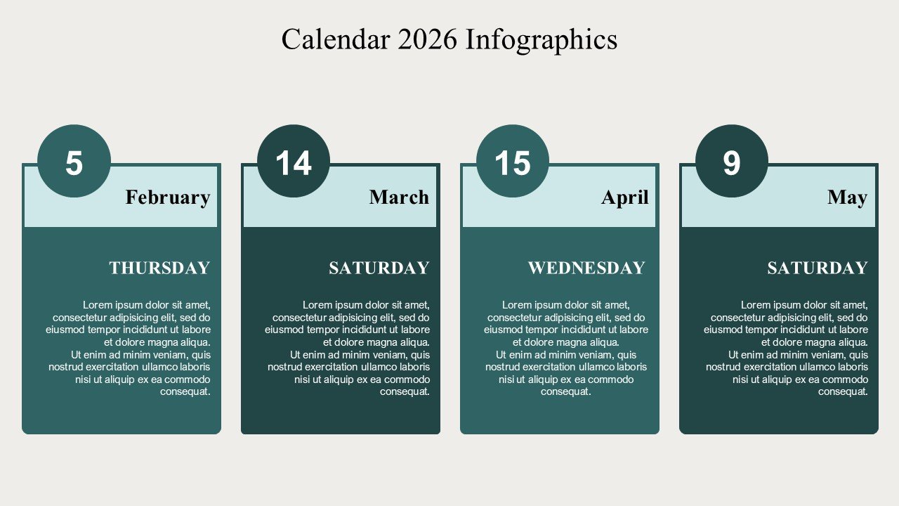 Calendar 2026 Strategic Event Planning PowerPoint Infographics