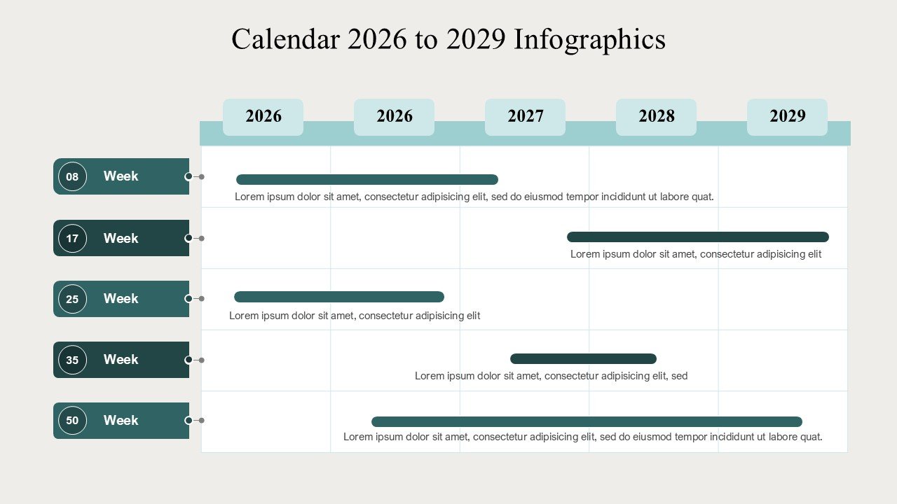 Calendar 2026 Strategic Event Planning PowerPoint Infographics