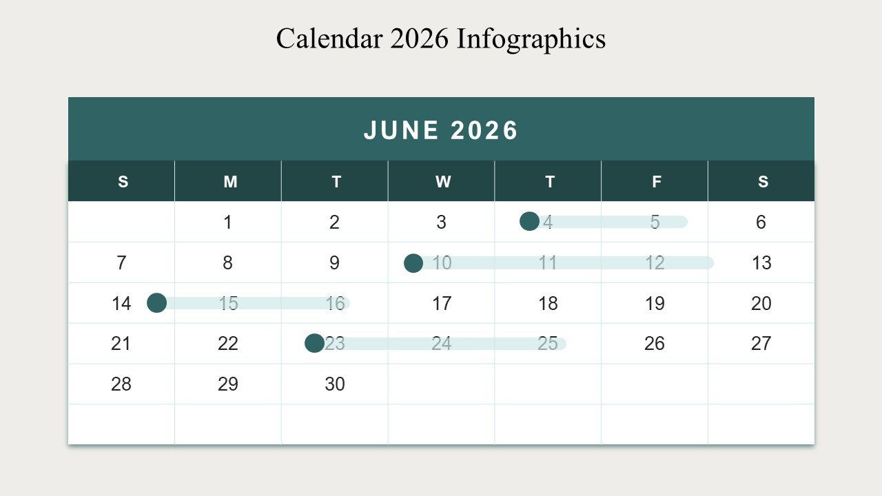 Calendar 2026 Strategic Event Planning PowerPoint Infographics