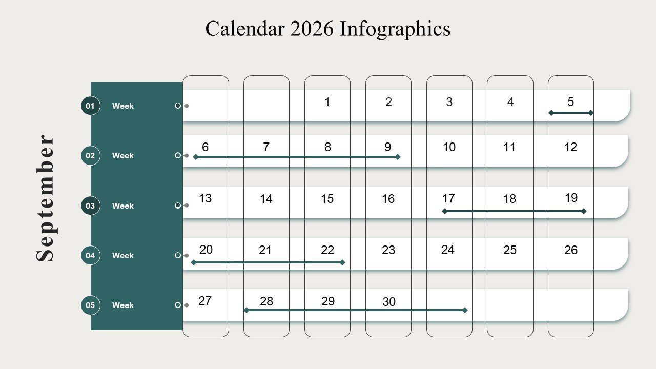 Calendar 2026 Strategic Event Planning PowerPoint Infographics