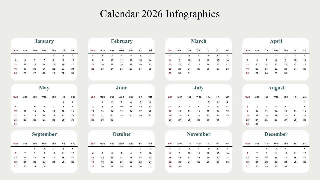 Calendar 2026 Strategic Event Planning PowerPoint Infographics