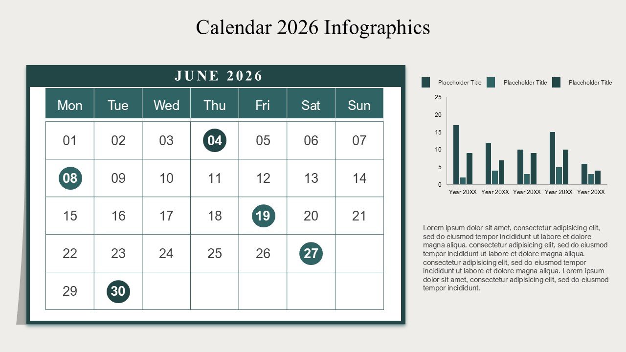Calendar 2026 Strategic Event Planning PowerPoint Infographics