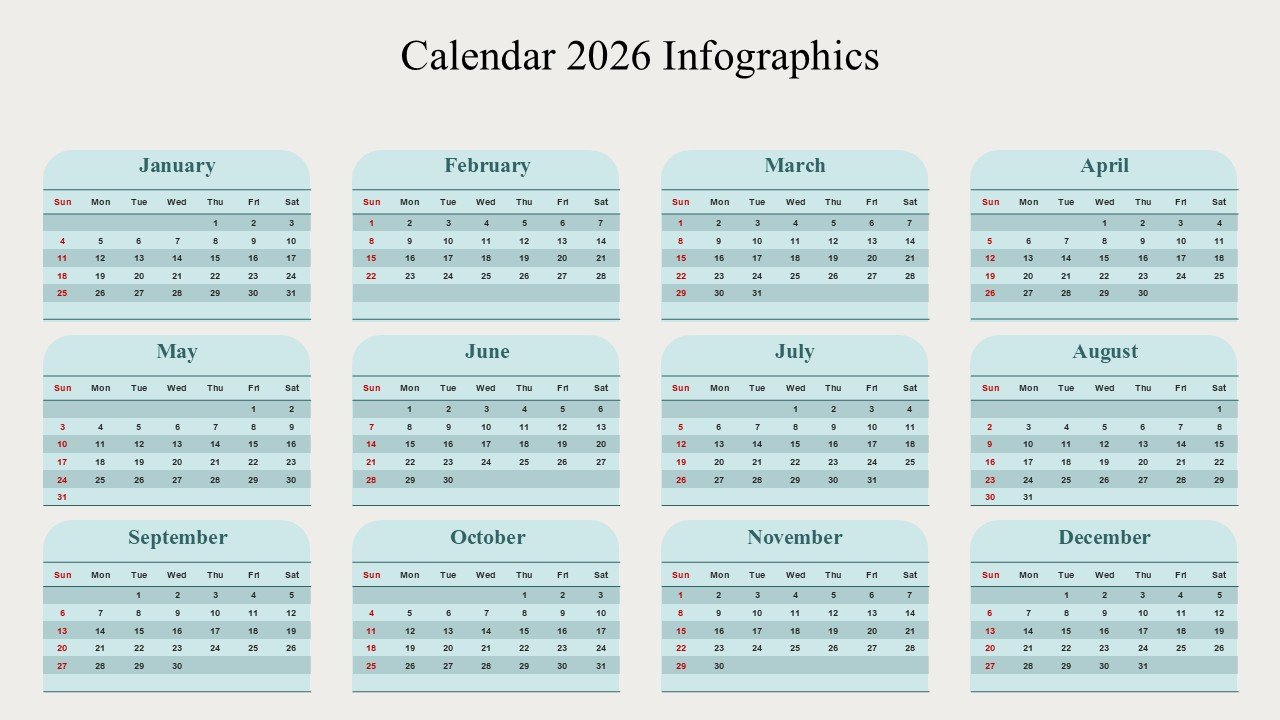 Calendar 2026 Strategic Event Planning PowerPoint Infographics