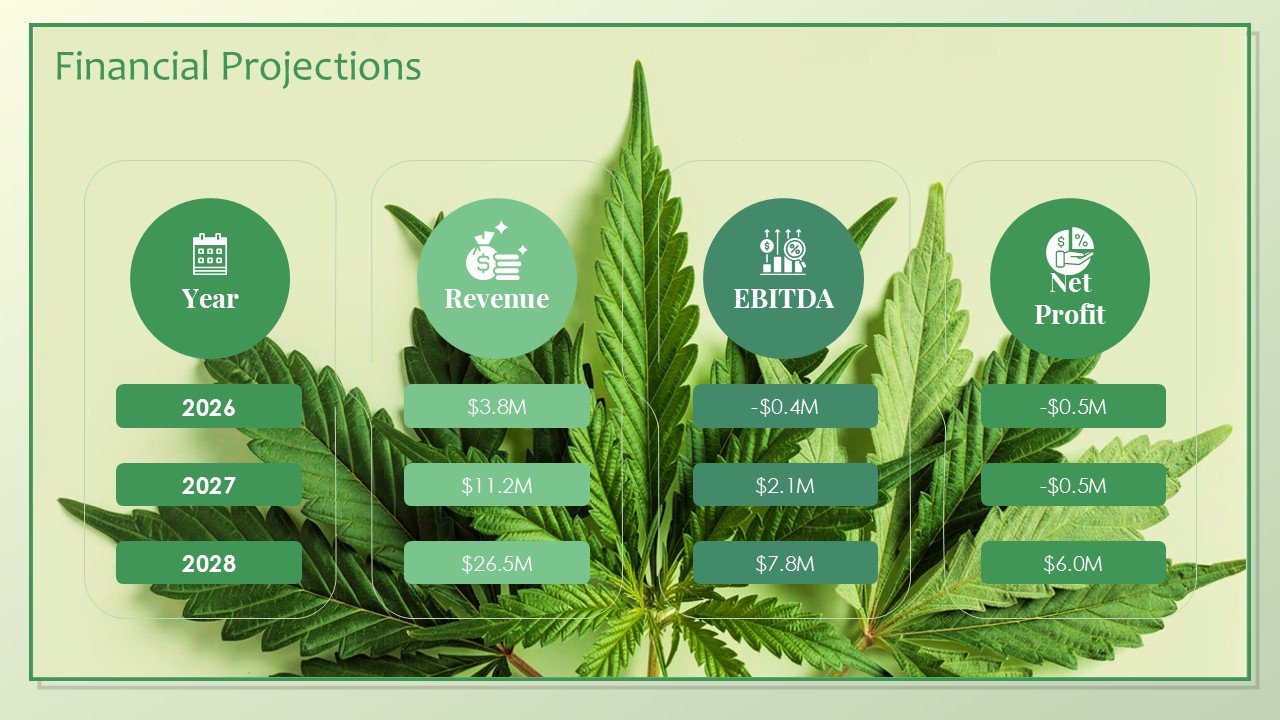 Cannabis and CBD Brands Investor Pitch Deck PPT Template