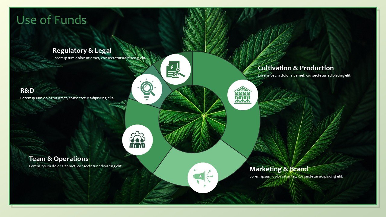 Cannabis and CBD Brands Investor Pitch Deck PPT Template