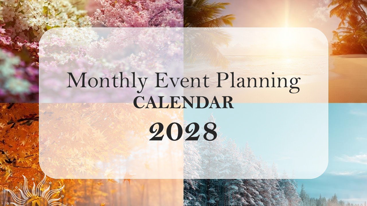 Monthly Event Planning Calender 2028 PowerPoint Infographics