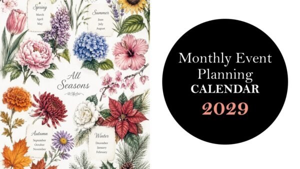 Monthly Event Planning Calender 2029 PowerPoint Infographics