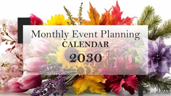 Monthly Event Planning Calender 2030 PowerPoint Infographics