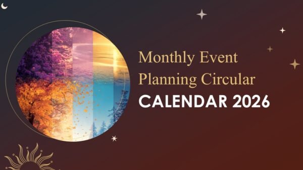 Monthly Event Planning Circular Calender 2026 PowerPoint Infographics