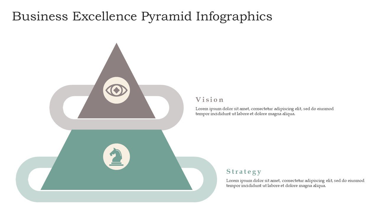 Business Excellence Pyramid Infographics for PowerPoint and Google Slides
