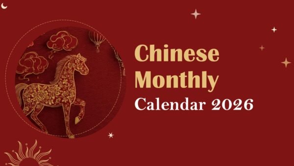Chinese Monthly Calendar 2026 PowerPoint Infographics